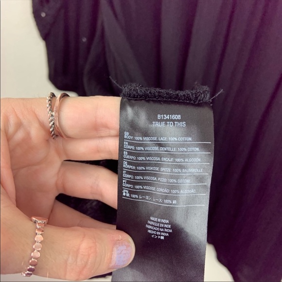 Volcom Nightscape Long Sleeve Crochet Boho Dress - Picture 6 of 6